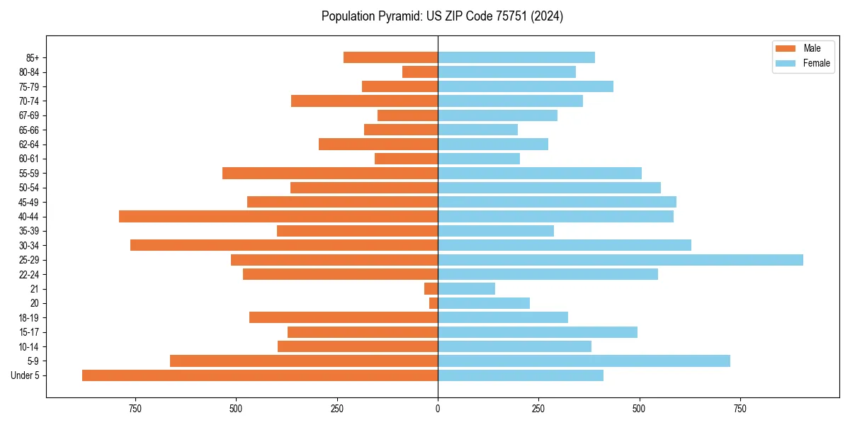 Population pyramid for 