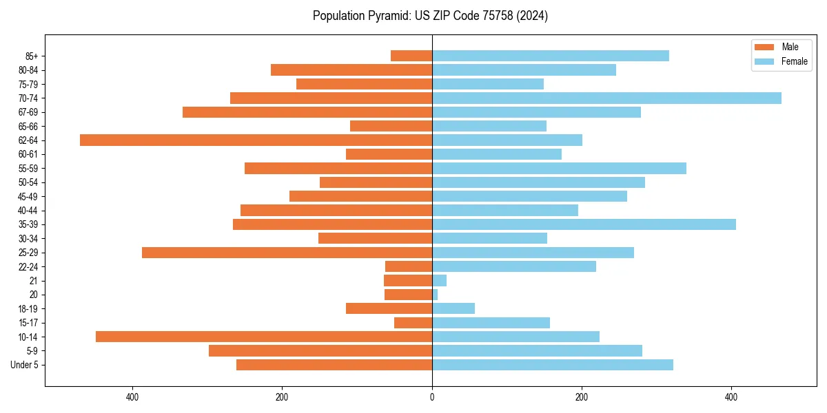 Population pyramid for 