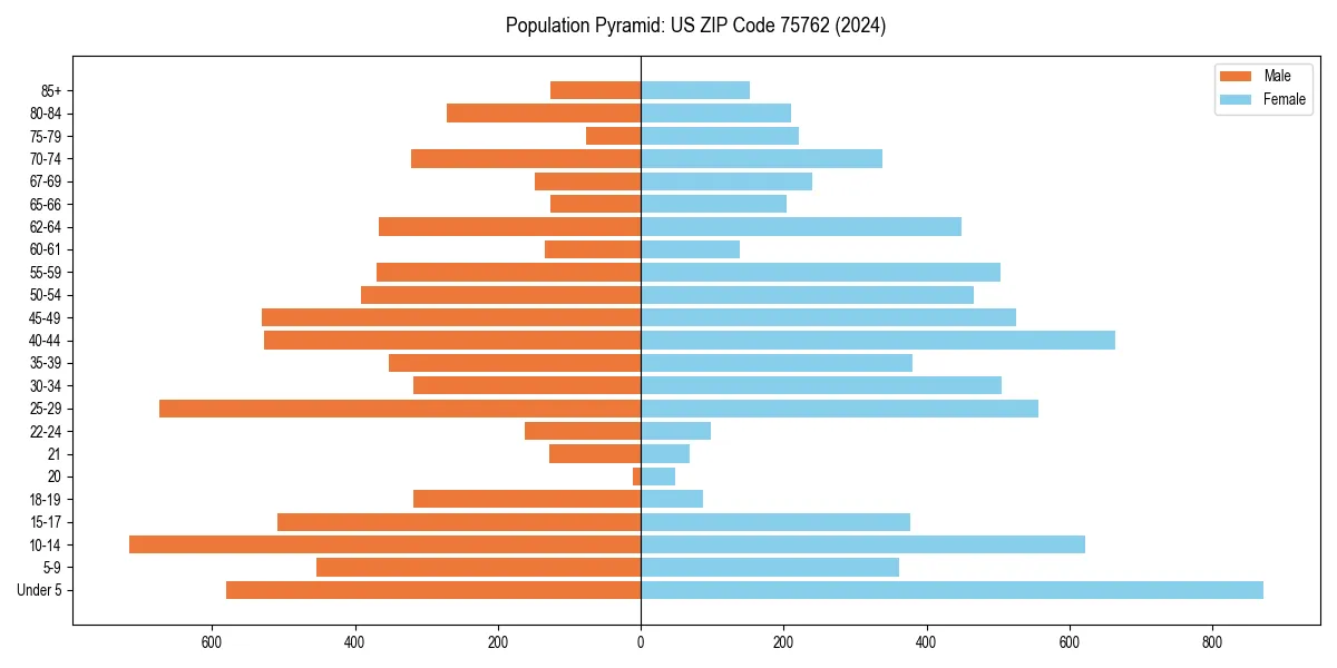 Population pyramid for 