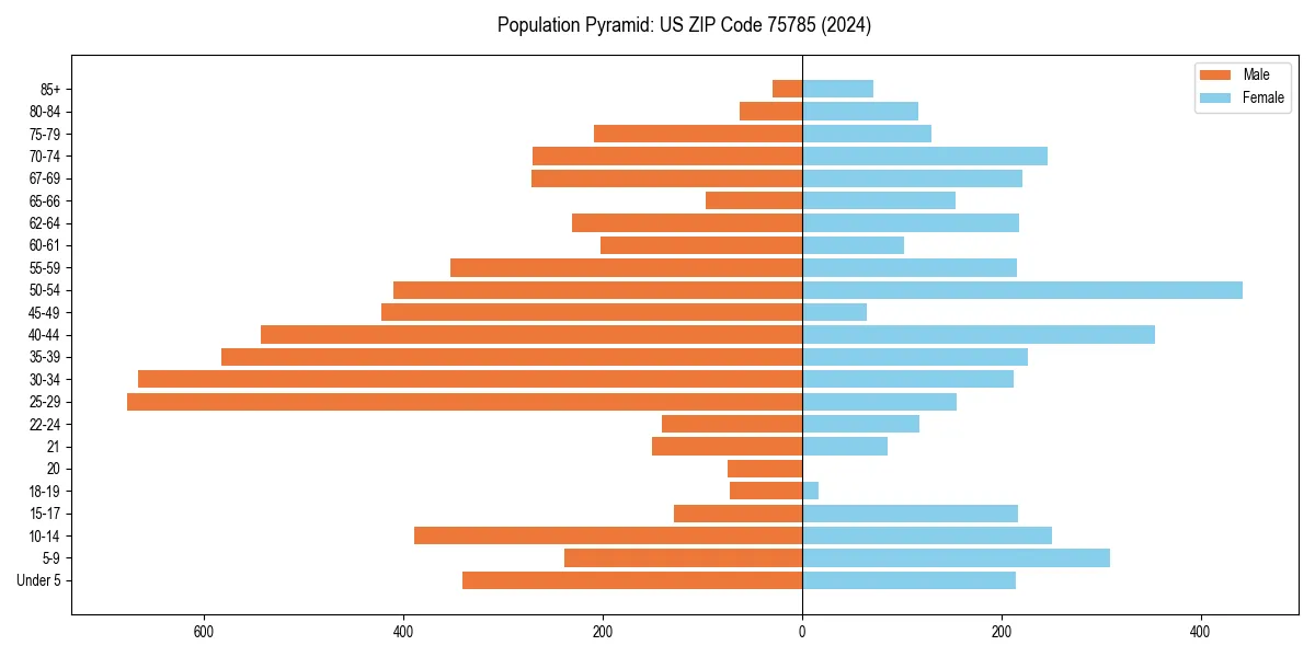 Population pyramid for 