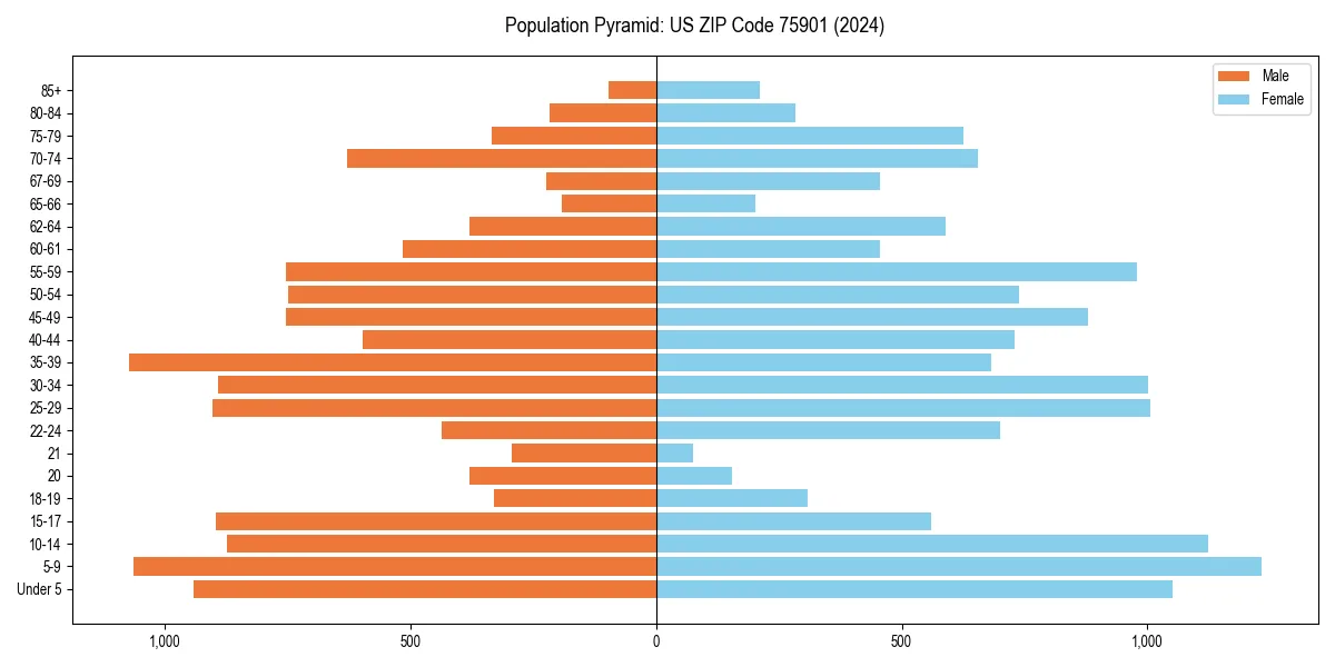 Population pyramid for 