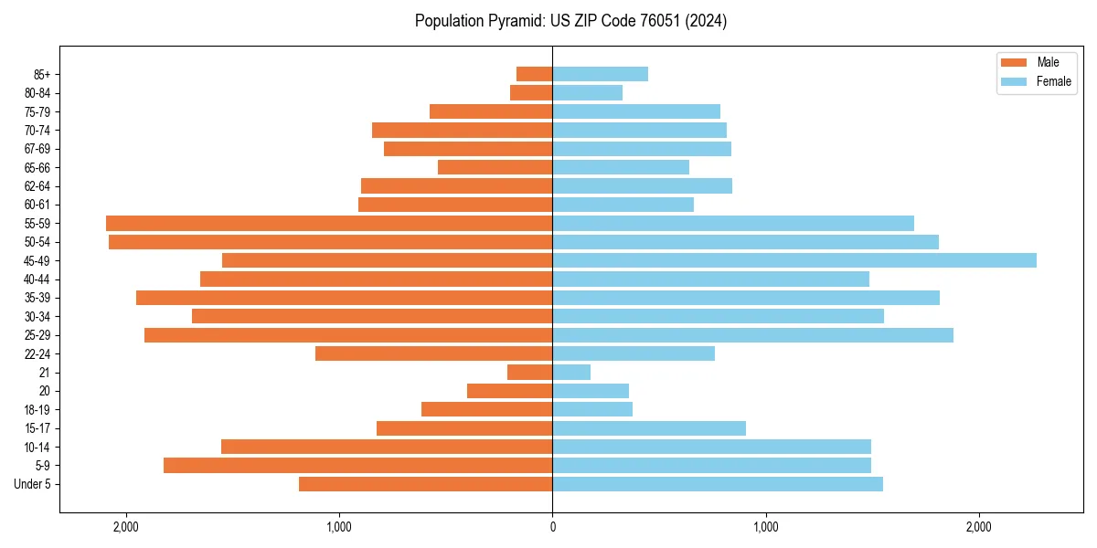 Population pyramid for 