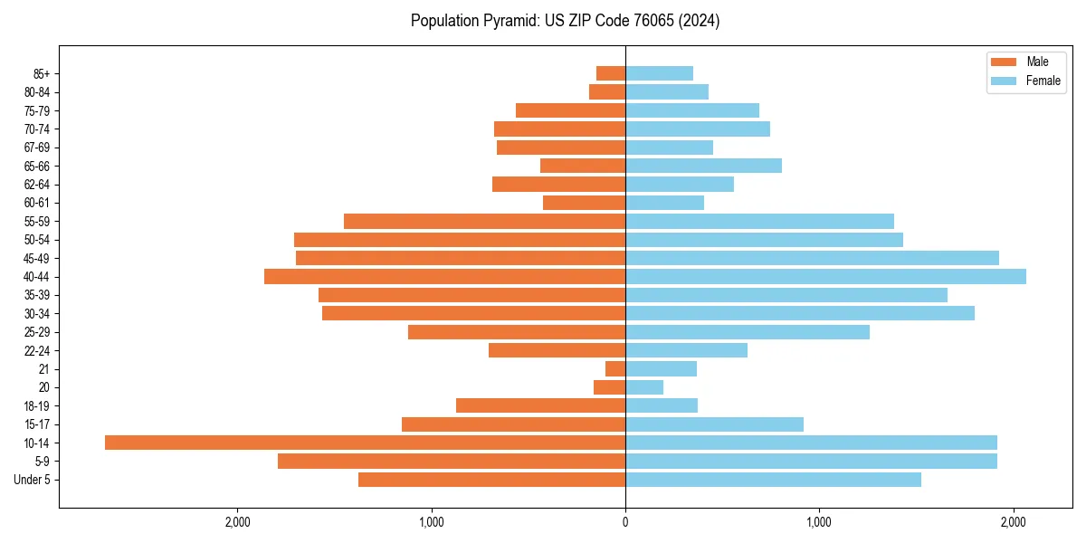 Population pyramid for 