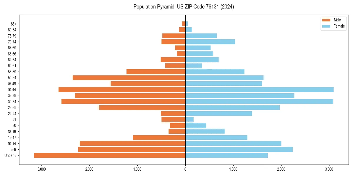 Population pyramid for 