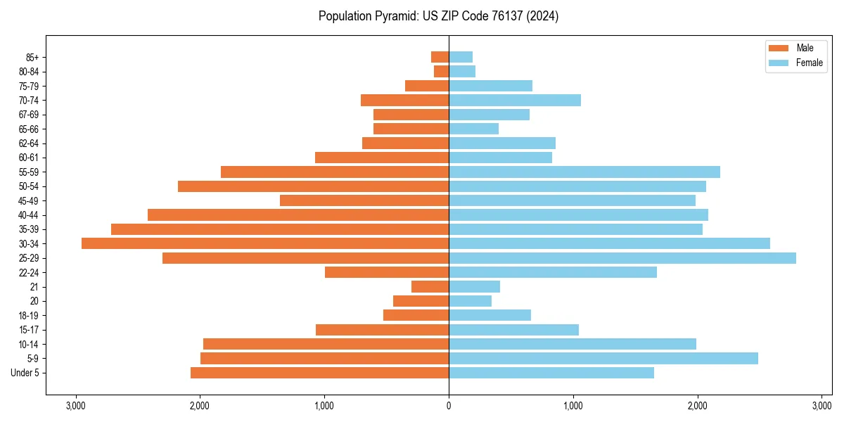 Population pyramid for 