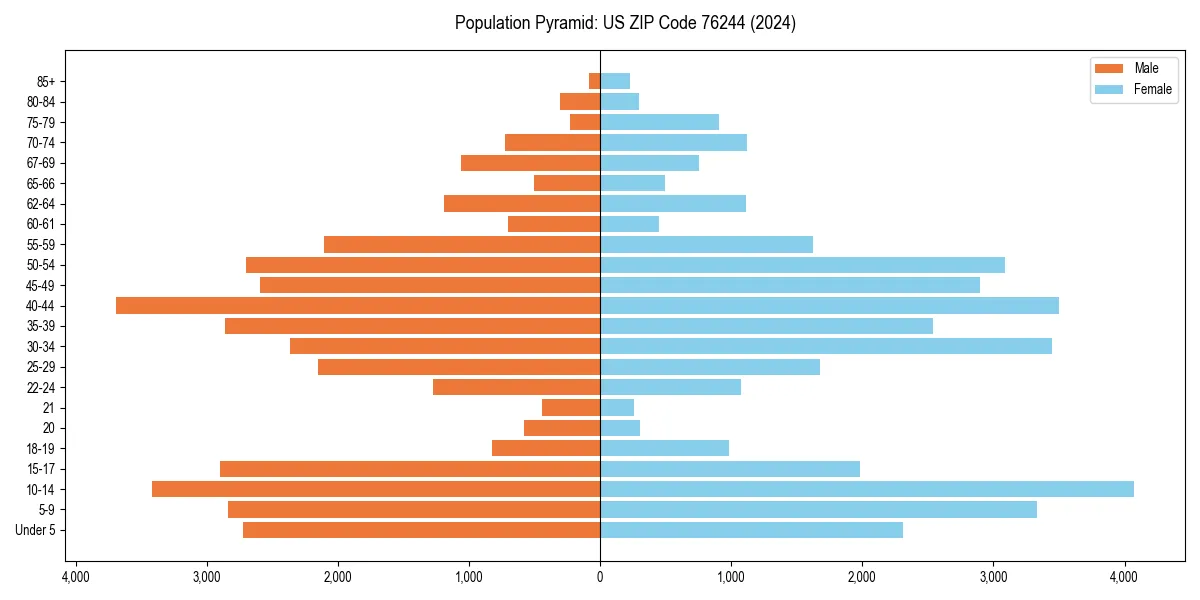 Population pyramid for 