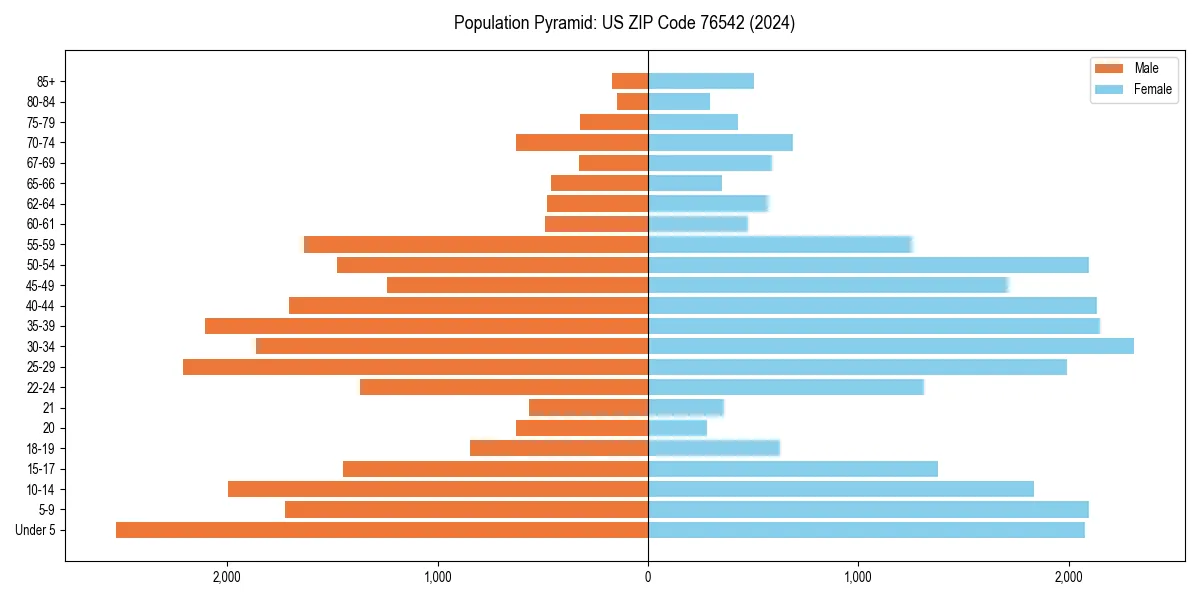 Population pyramid for 