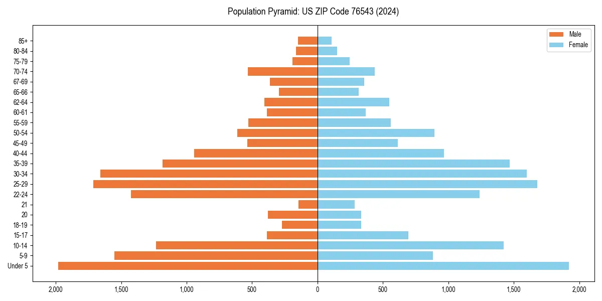 Population pyramid for 