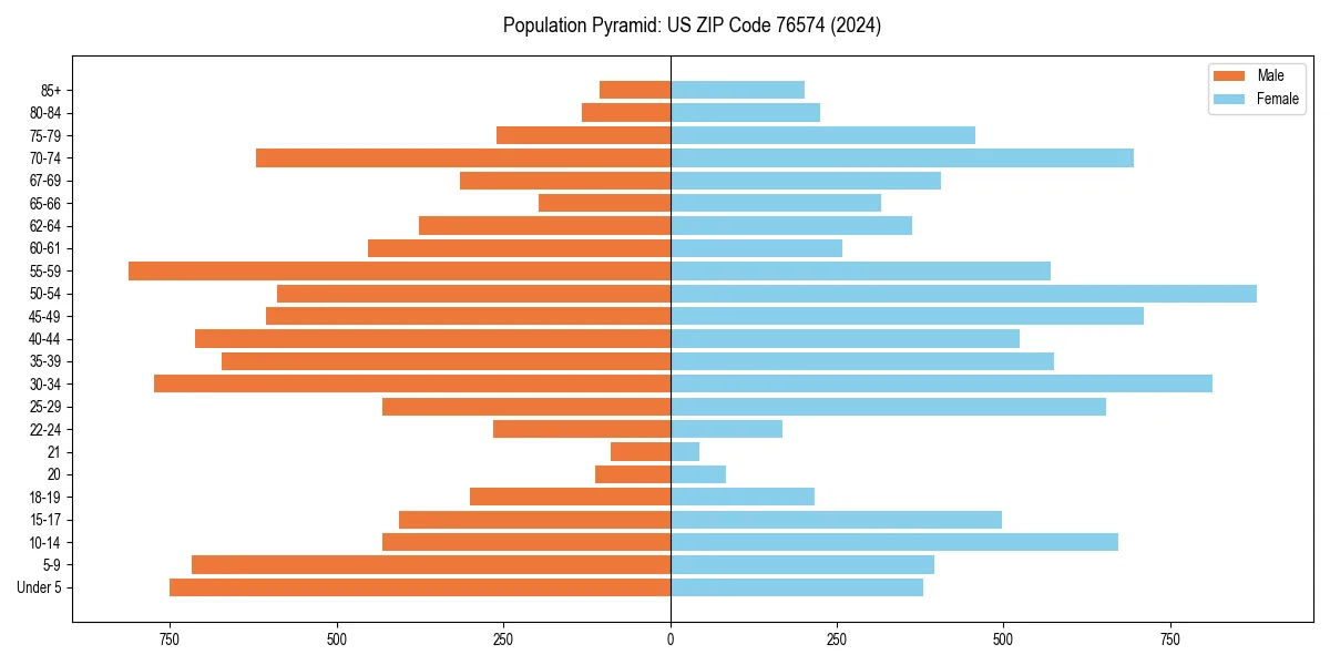 Population pyramid for 
