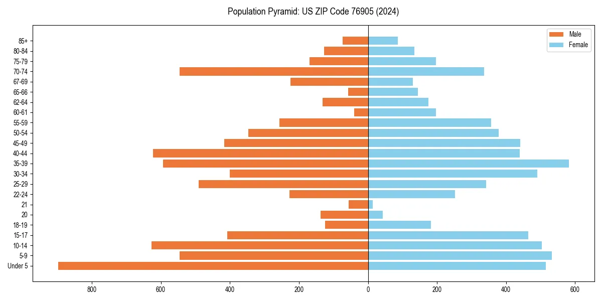 Population pyramid for 