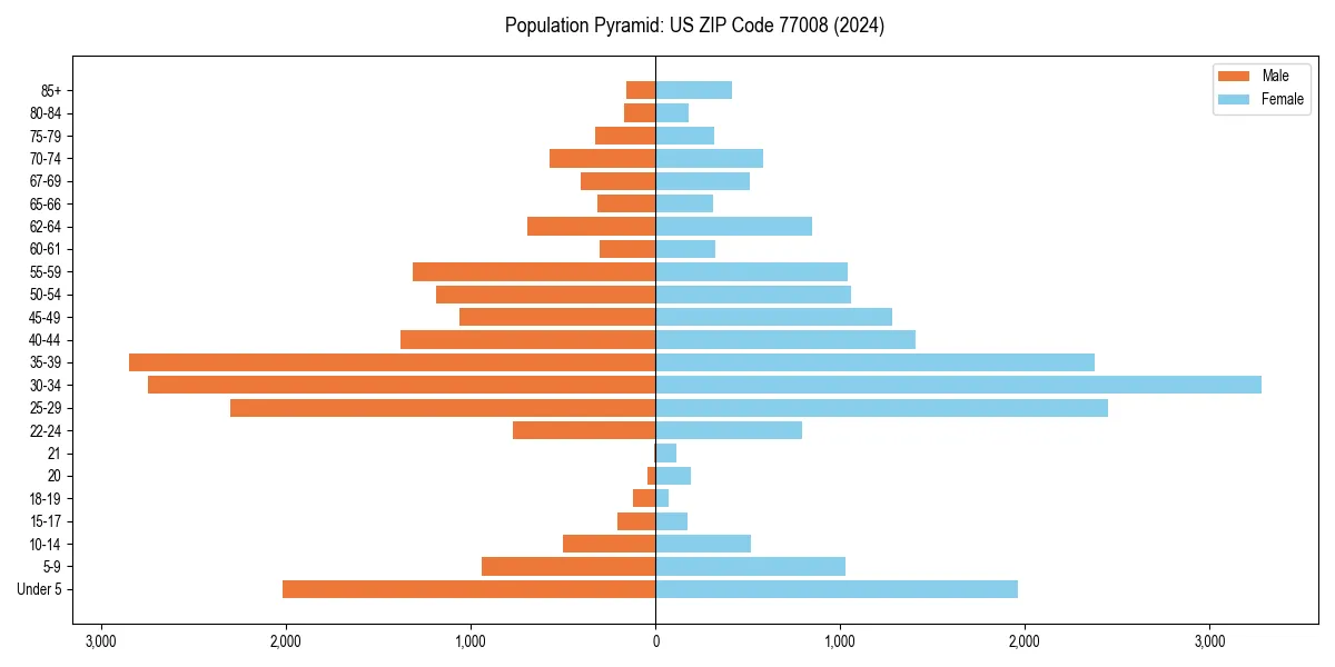 Population pyramid for 