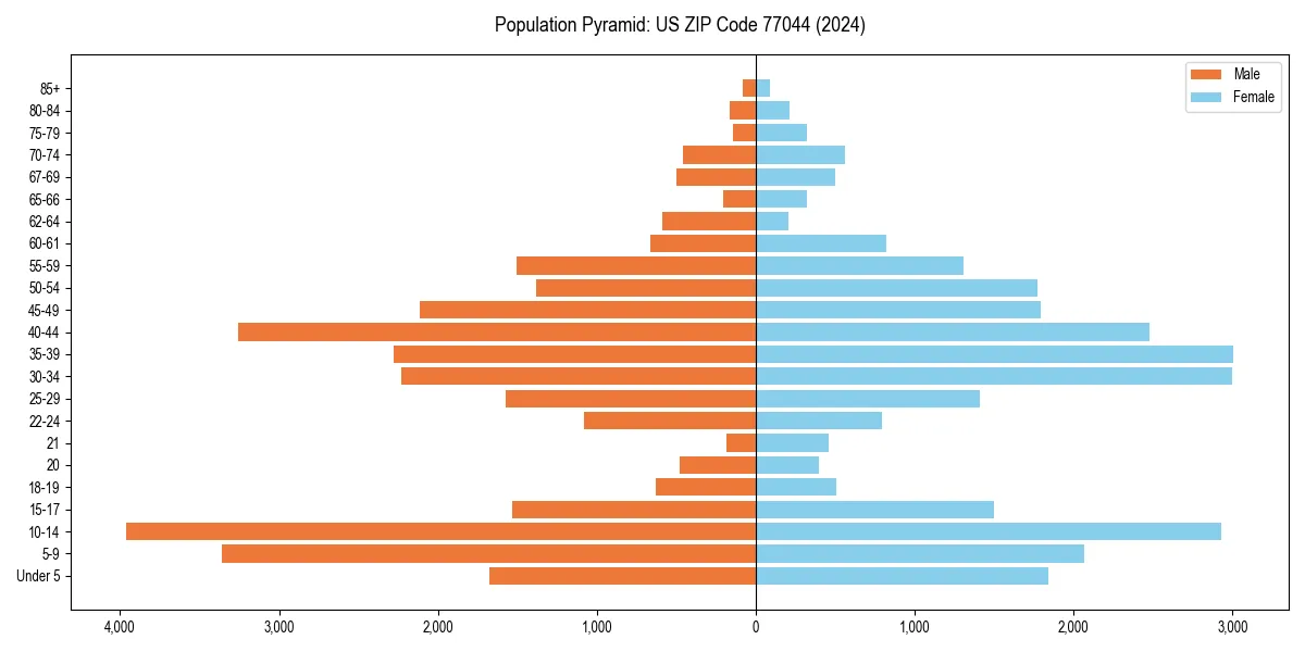 Population pyramid for 
