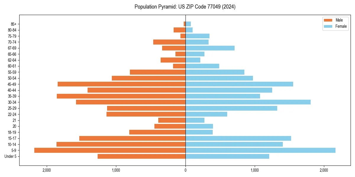 Population pyramid for 
