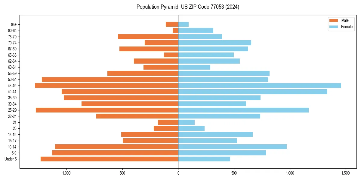 Population pyramid for 