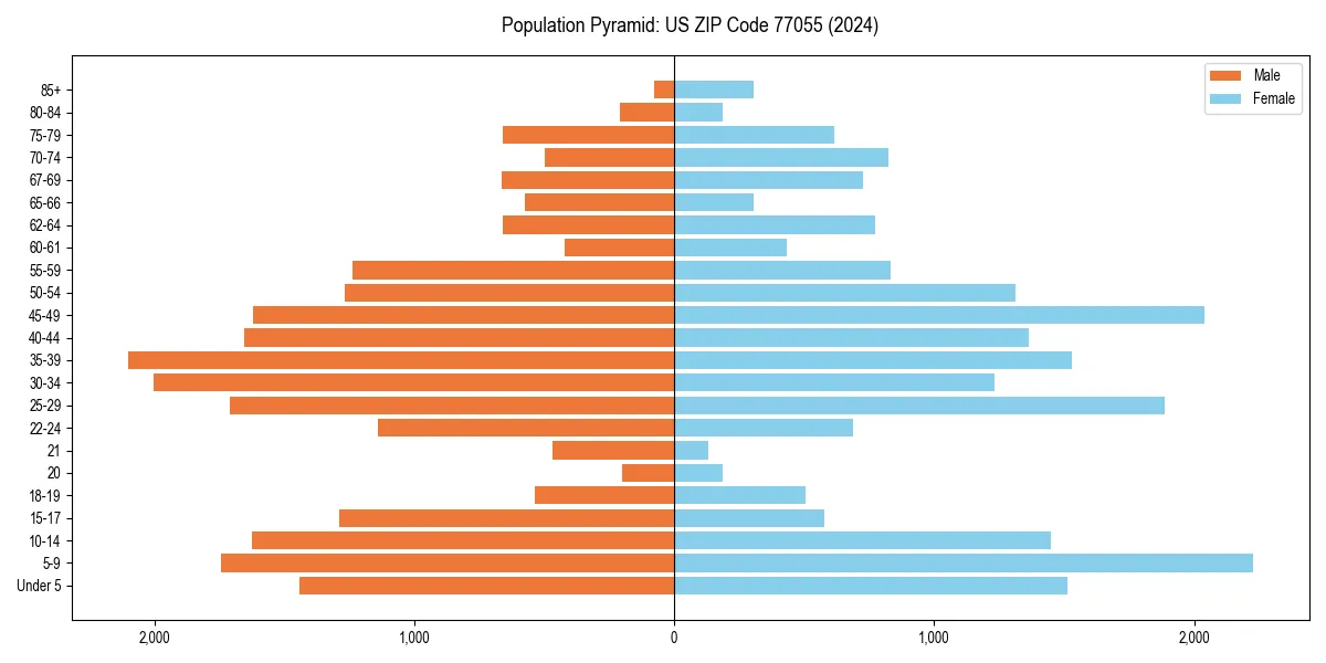 Population pyramid for 