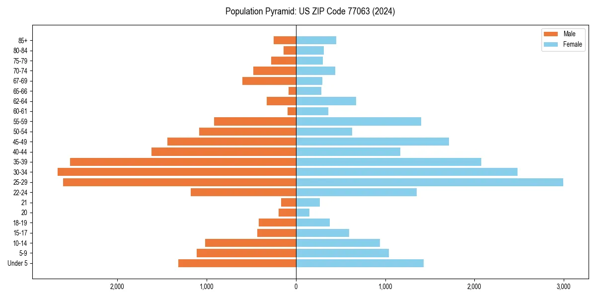 Population pyramid for 
