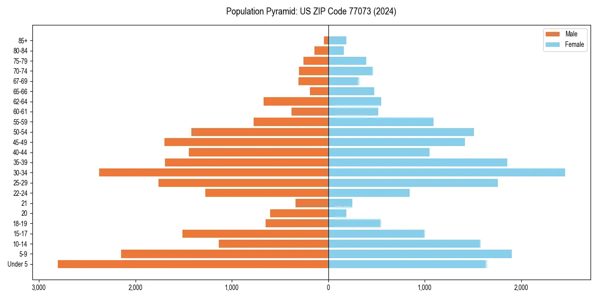 Population pyramid for 