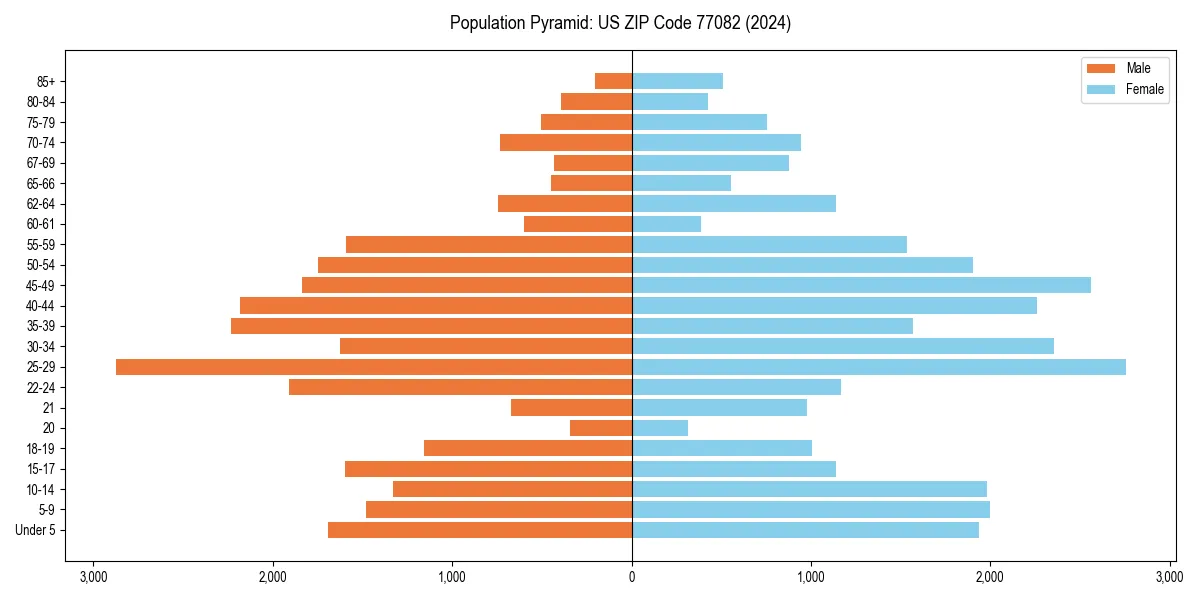 Population pyramid for 