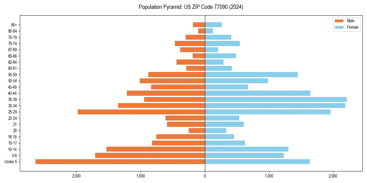 Population pyramid for 