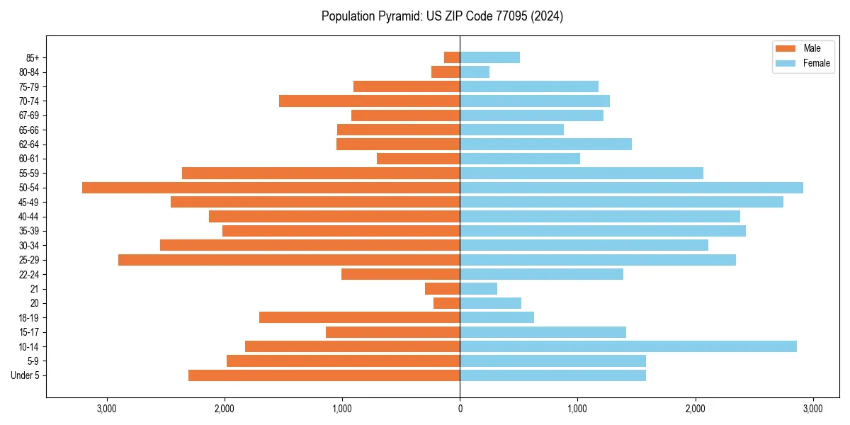 Population pyramid for 