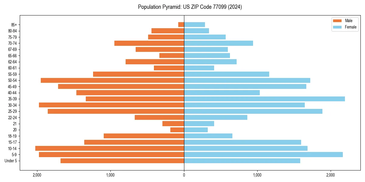 Population pyramid for 
