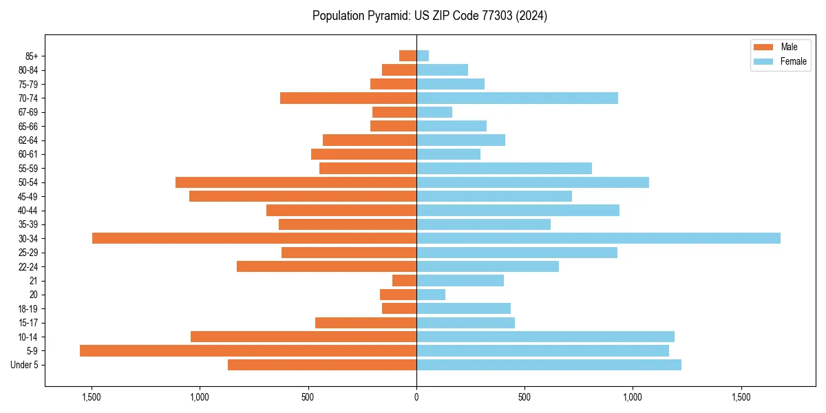 Population pyramid for 