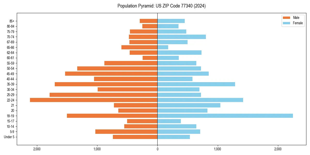 Population pyramid for 
