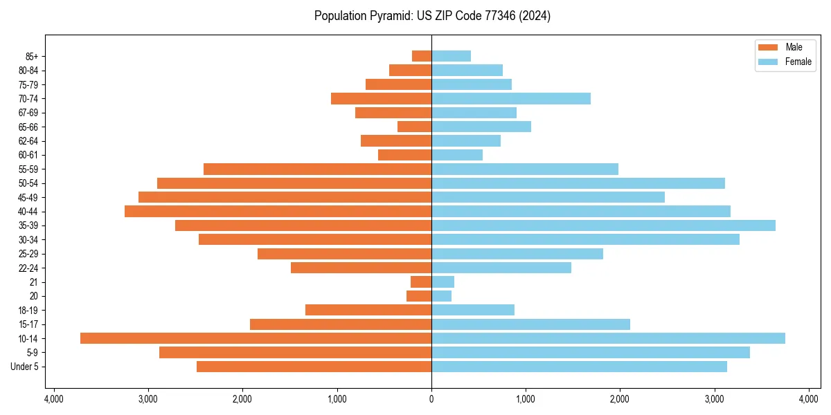 Population pyramid for 