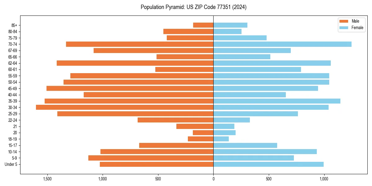 Population pyramid for 
