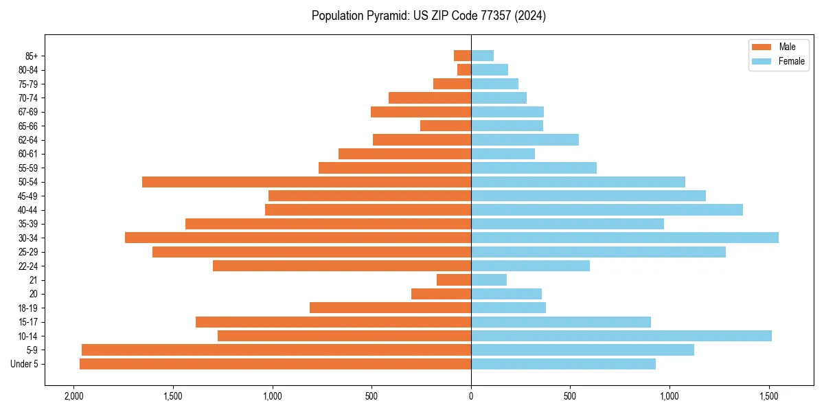 Population pyramid for 