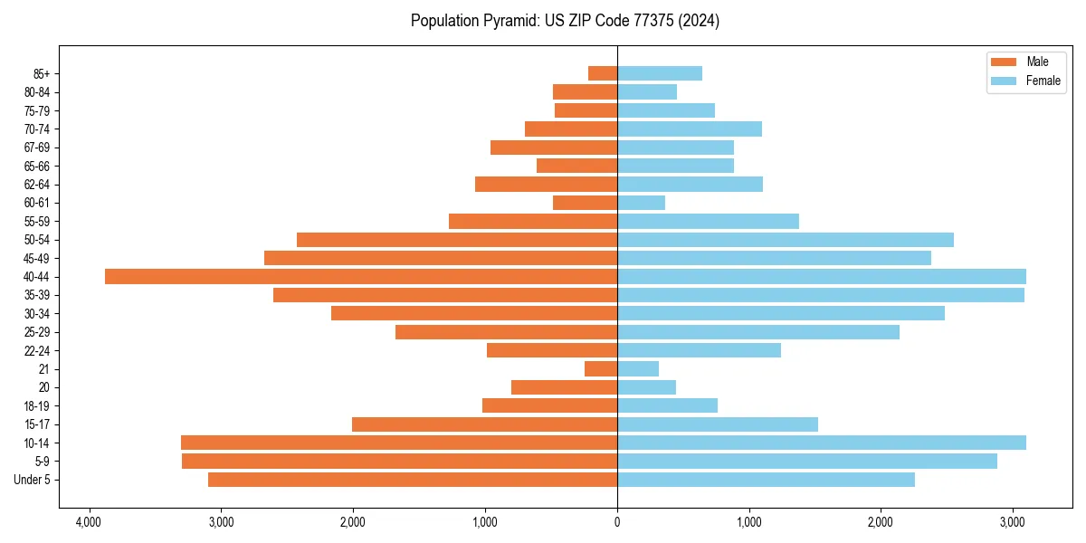 Population pyramid for 