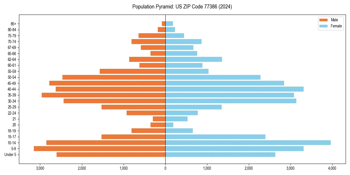 Population pyramid for 