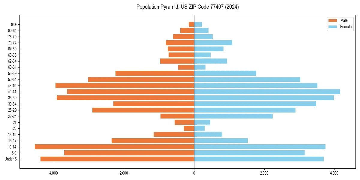 Population pyramid for 