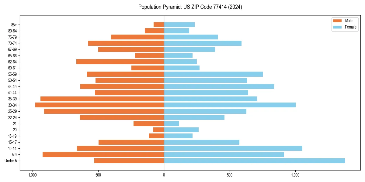 Population pyramid for 