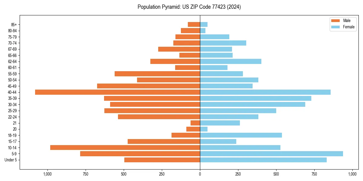 Population pyramid for 