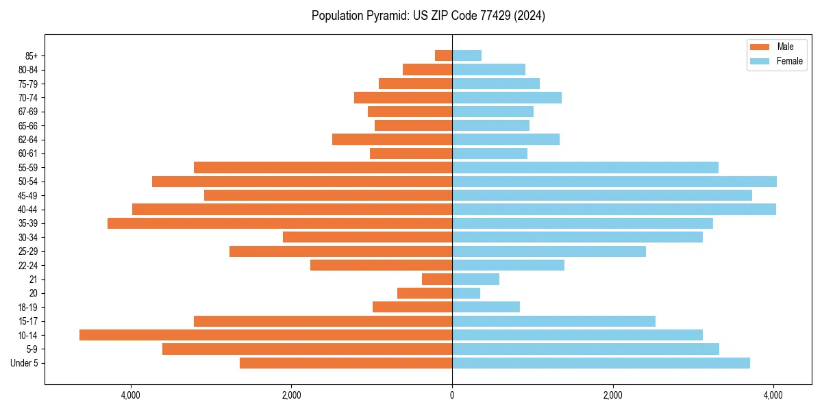 Population pyramid for 