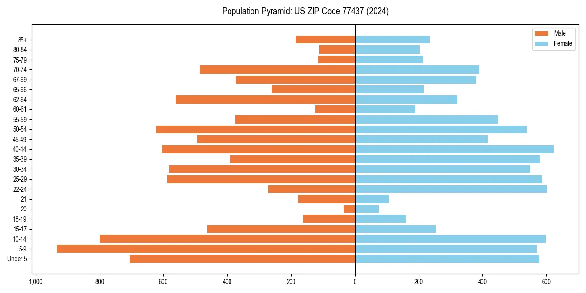 Population pyramid for 