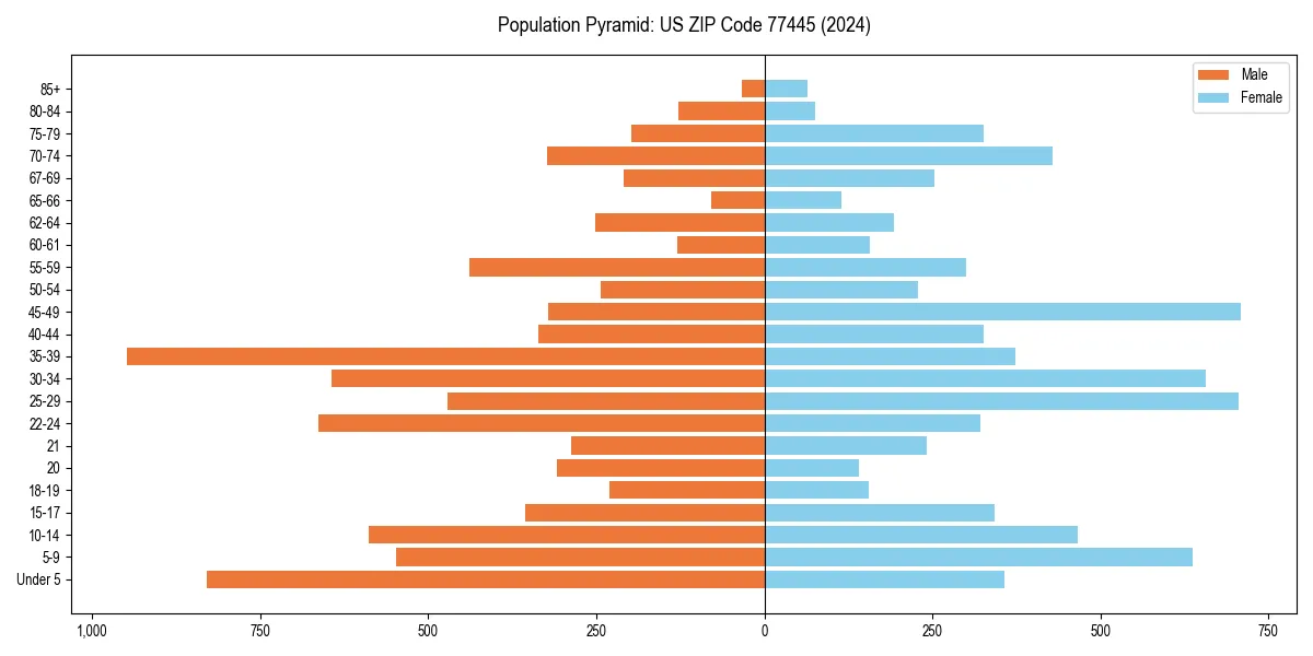 Population pyramid for 