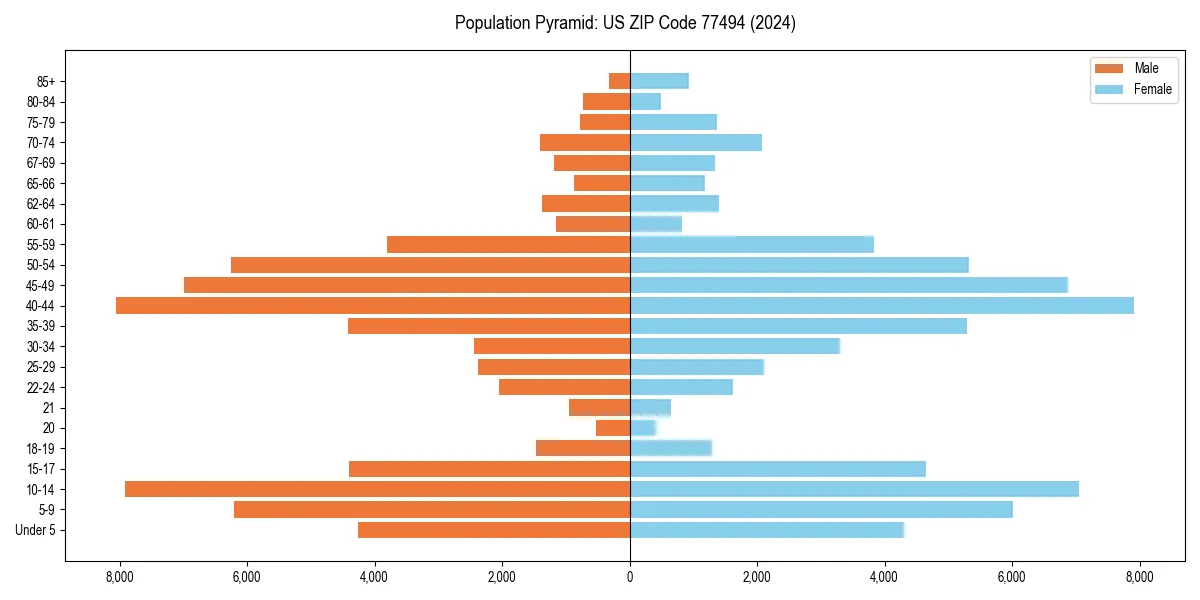 Population pyramid for 