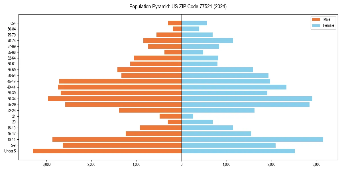 Population pyramid for 