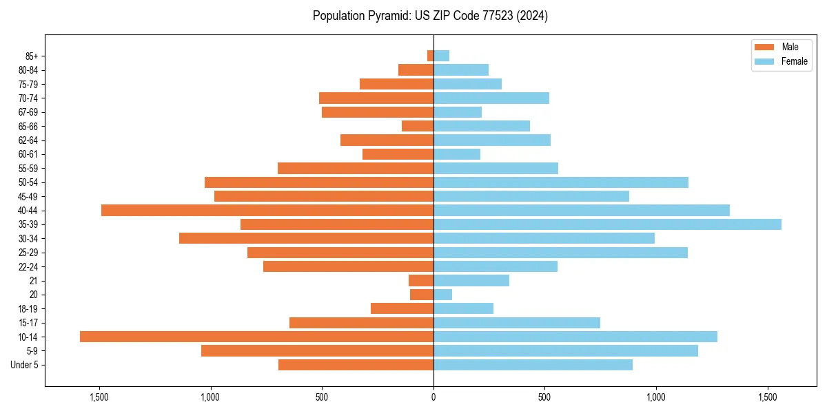 Population pyramid for 