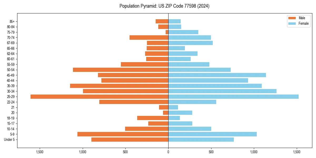 Population pyramid for 