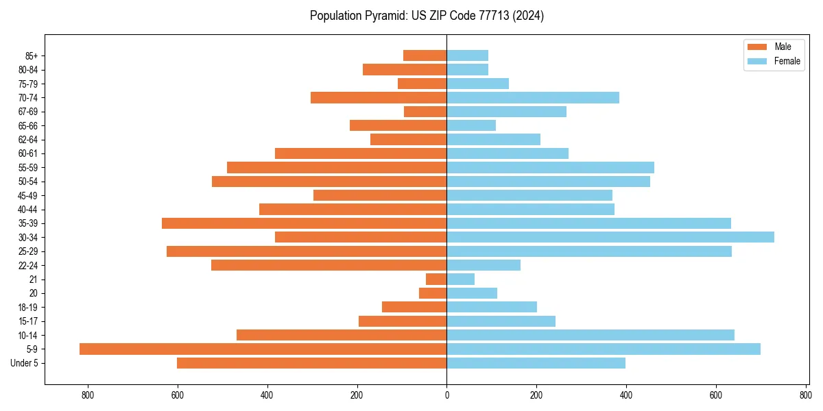 Population pyramid for 