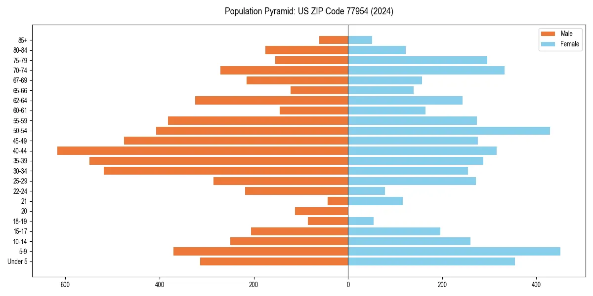 Population pyramid for 