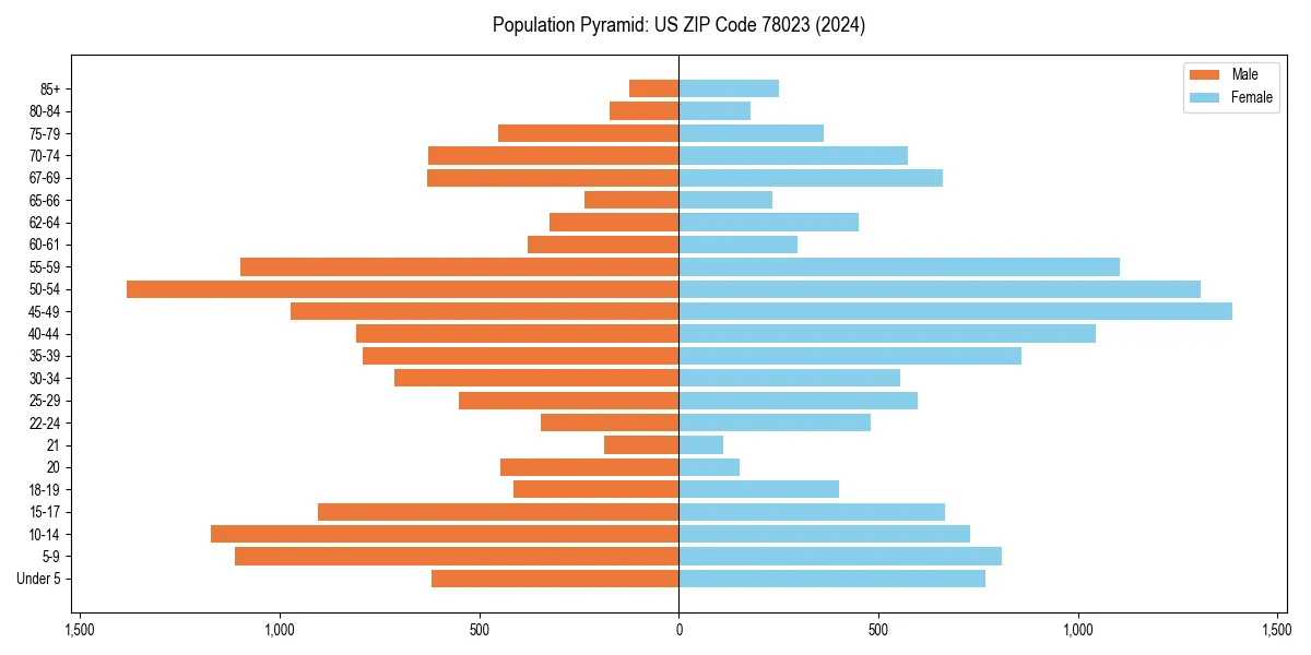 Population pyramid for 