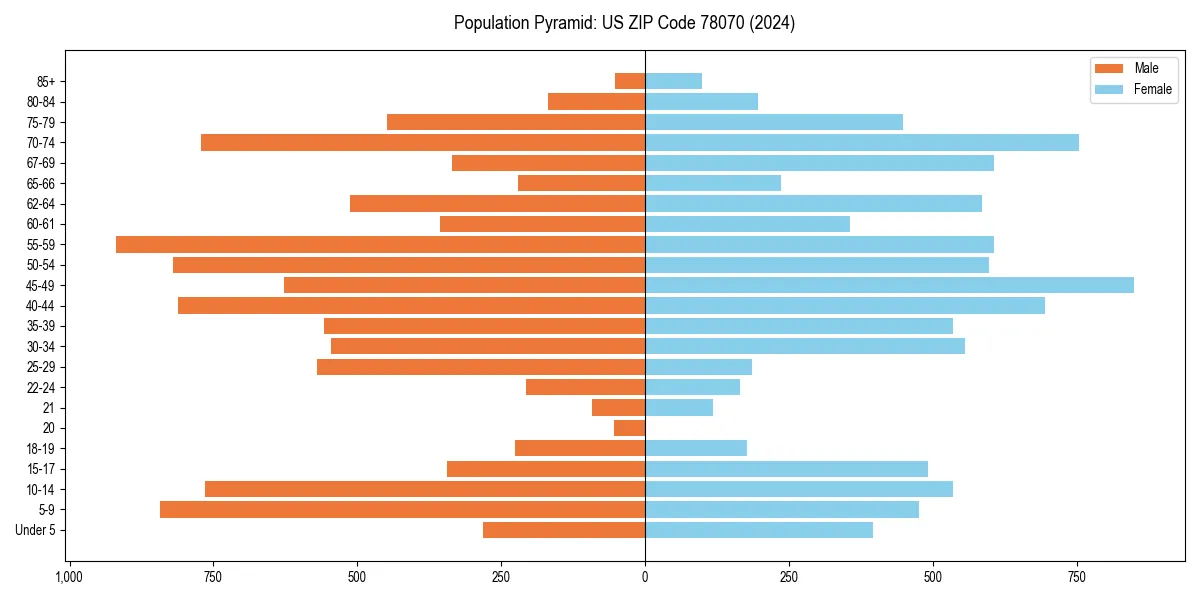 Population pyramid for 