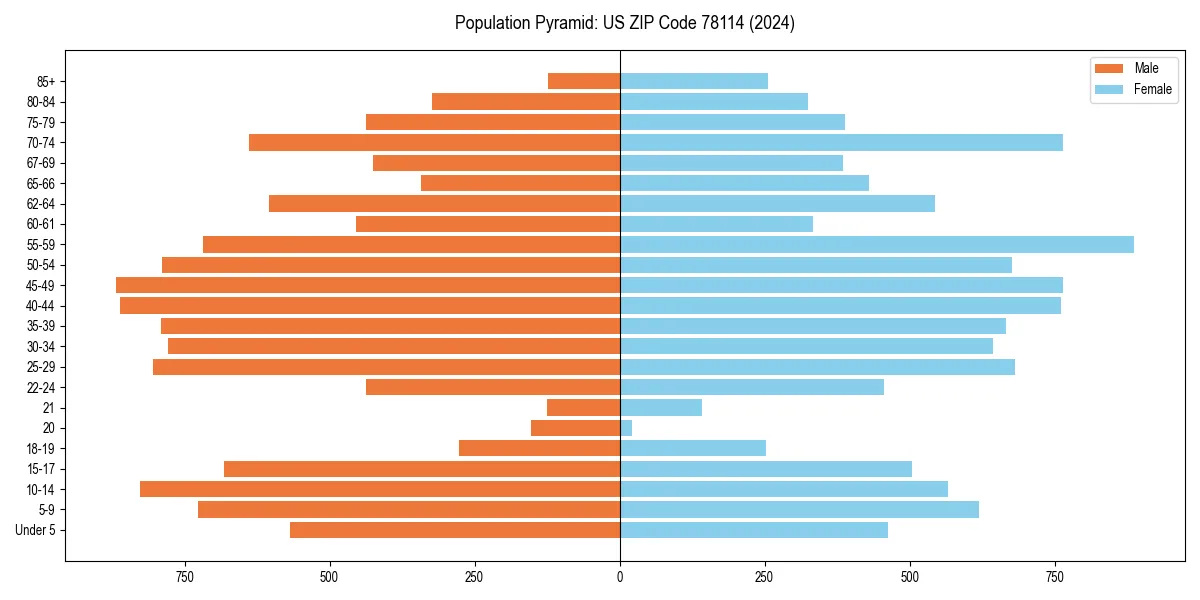 Population pyramid for 
