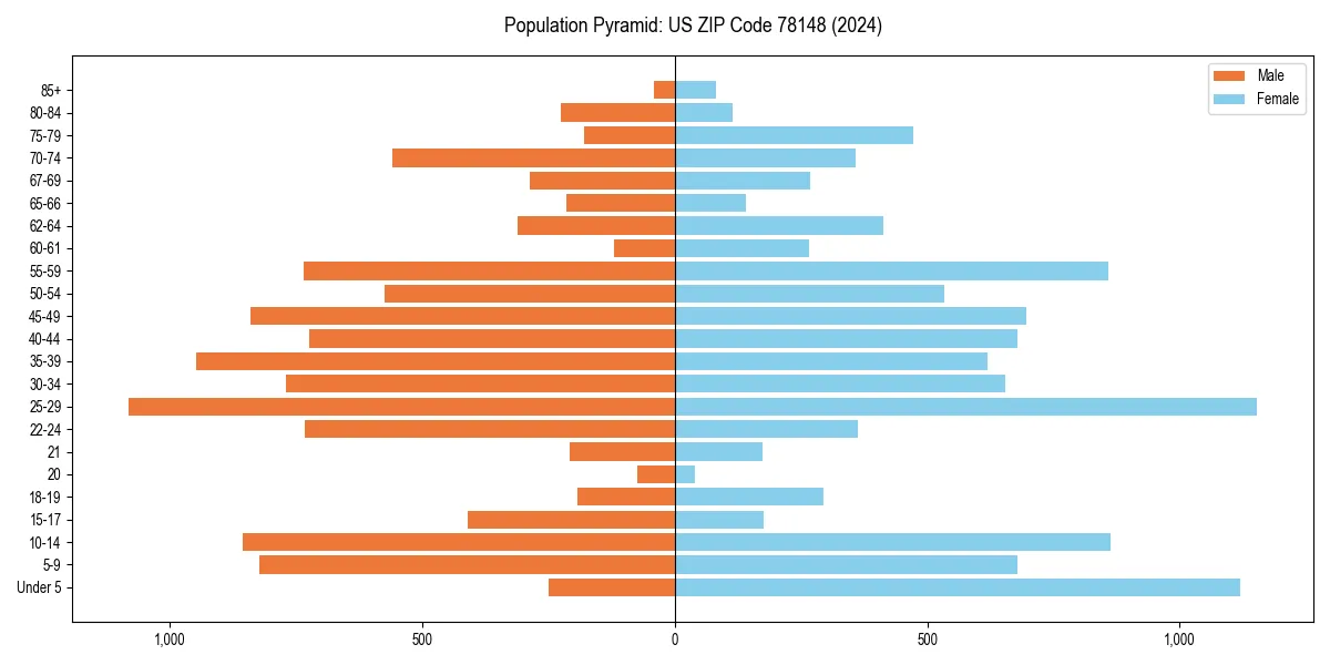 Population pyramid for 