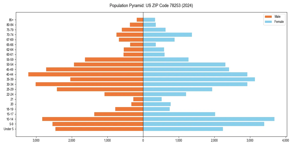 Population pyramid for 