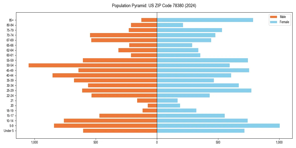 Population pyramid for 